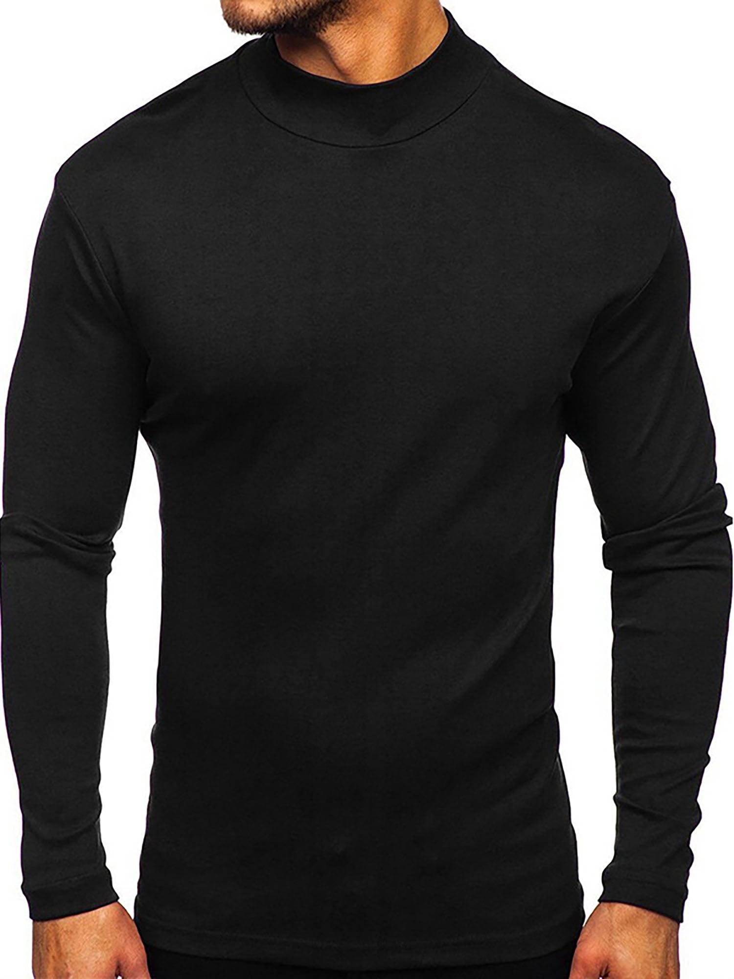 Men's Black Mock Turtlenecks
