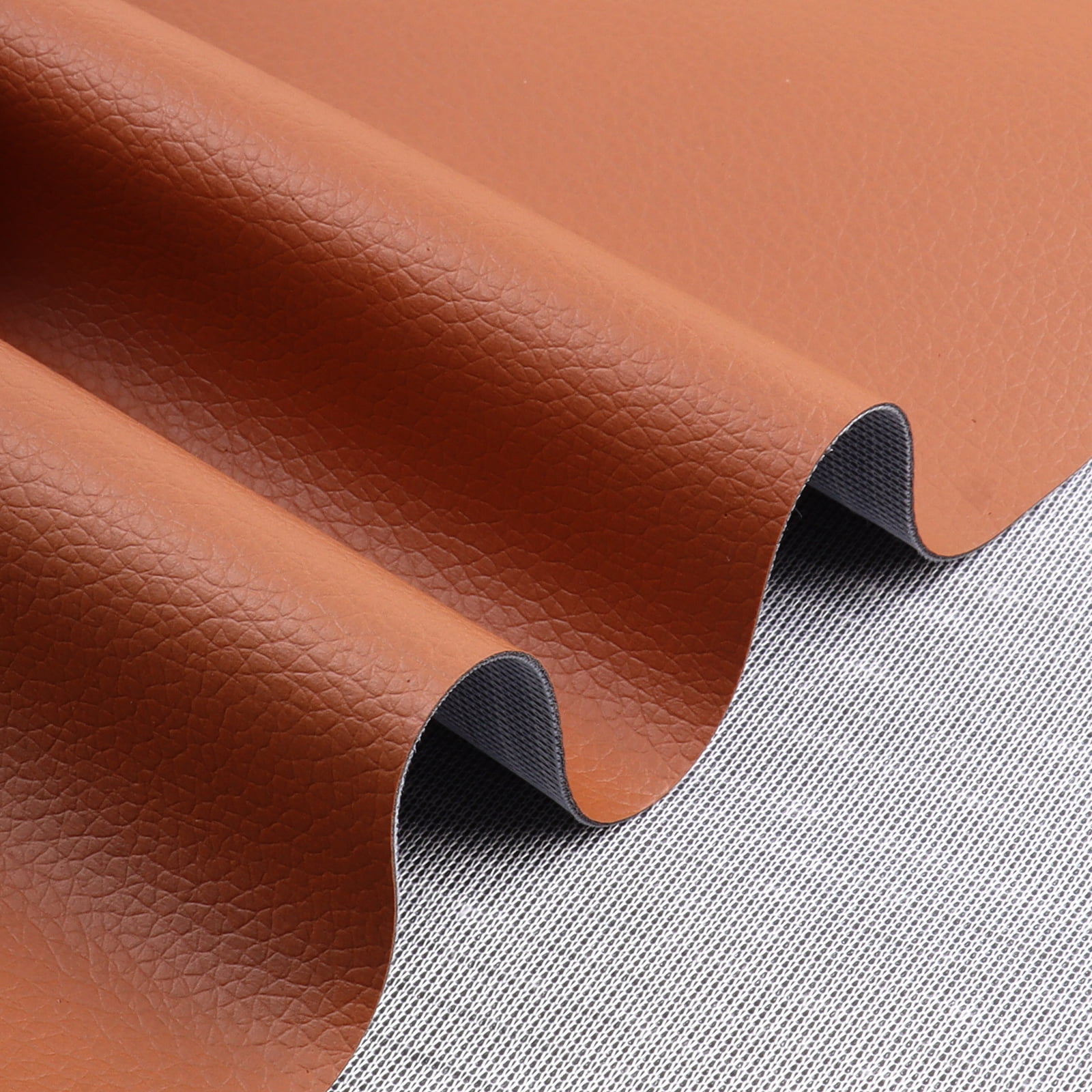 Faux Leather Waterproof Synthetic Fabric Repair for Car seat, Couch Covers,Upholstery Craft Sewing Brown 84"x54"