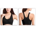 thumbnail image 3 of Greenadscape Bra Deportivo Push Up Sin Acolchado Con Textura Cómoda Para Ejercicios Y Fitness En Negro, 3 of 8