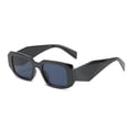 thumbnail image 1 of Caja de gafas de sol con personalidad, gafas cuadradas con borde cortado de plástico, gafas de sol de pierna ancha con personalidad, 1 of 6