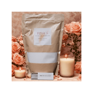 Rose's 26oz Unscented Pearled Wax Candle with 170 Hours Burn Time, Non-Toxic, Plant Based
