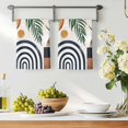 thumbnail image 2 of Abstract Boho Microfiber Kitchen Towel, Bohemian Palm Leaf Geometric Leaf Circle Soft Absorbent Dish Towels, Quick Drying Washable Dishcloths for Kitchen Cleaning, Drying Dishes, 18x28 Inches, 2 of 9