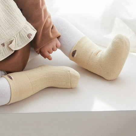 

6 pair kind Socks Autumn And Winter New Cartoon Cute And Comfortable Wide Rib Thickened Warm Color Random