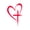 Red, variant on Love Heart Crucifix Waterproof Vinyl Stickers, PVC Decorative Car Decals, Scratch Covering Protective Decal, for Vehicle and Daily Accessories