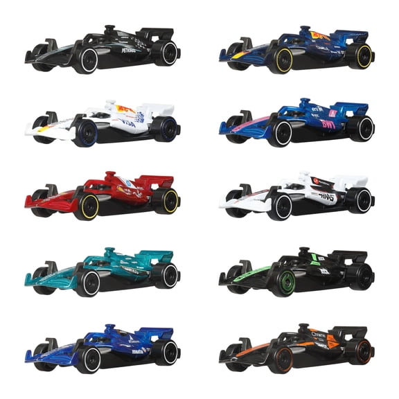 Sets de Vehículos de Juguete Mattel Hot Wheels Paquete de 10 Autos F1