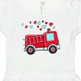 thumbnail image 4 of Inktastic Valentine Fire Truck with Hearts Girls Baby Dress, 4 of 5