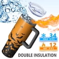 thumbnail image 5 of Halloween Bat Silhouette Pattern Tumbler with Handle and Lid,40oz Double Wall Vacuum Insulated Tumbler,Cups Gift for Women and Men, 5 of 7