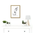 thumbnail image 2 of Heron Ink Drawing Black White Sketch Artwork Framed Wall Art Print A4, 2 of 4