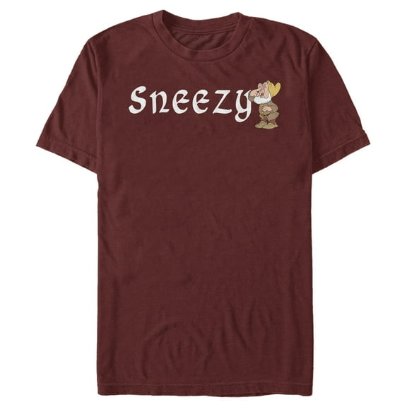 Men's Snow White and the Seven Dwarfs Sneezy Name Graphic T-Shirt