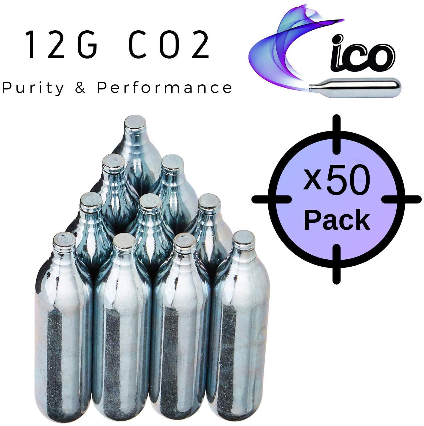 ICO 12g Co2 Cartridges 50pcs (Powerlets)