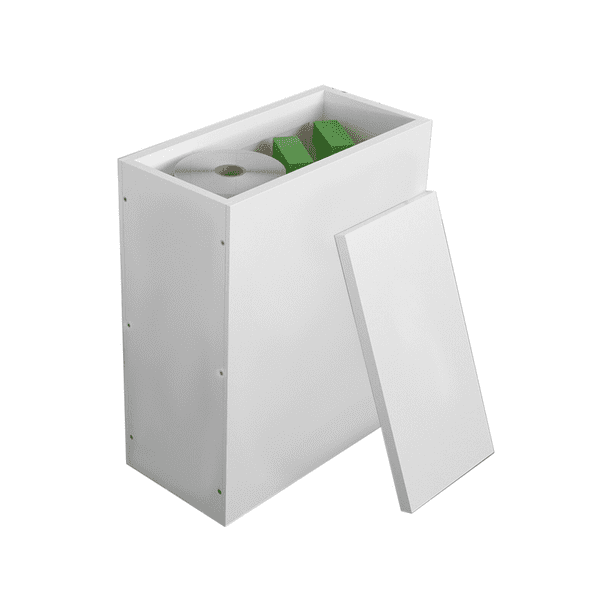 White Shaker Slimlines Wooden Multipurpose Bathroom Storage Unit