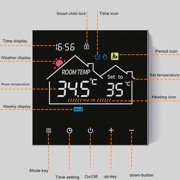 BIMZUC Smart Digital Thermostat LCD Display Color Touchscreen Programmable Temperature Controller for Hydronic Heating Boiler Standard Version Home Office AC90V-240V