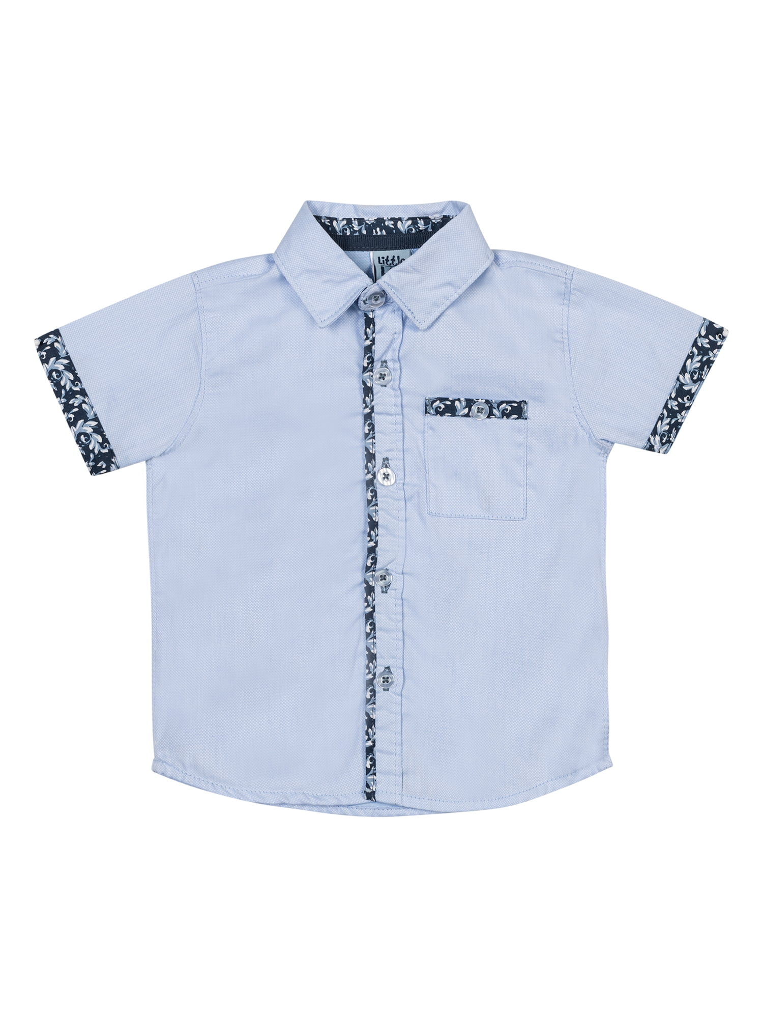 Little Lad Infant Boys' Short Sleeve Shirt and Pant, 2-Piece Set, Sizes 12M-24M