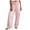 Pink, variant on GEWSEY Womens Wide Leg Striped Plaid Pants Casual Barrel Loose Drawstring Low Waist Palazzo Harem Pants with Pockets (Brown, S)