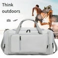 thumbnail image 3 of Bolsa de Gimnasio 4 en 1 para Mujer, Bolsa de Lona Compatible con con Compartimento para Zapatos, Mochila de Viaje de 30 L, B, 3 of 5