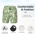 thumbnail image 3 of Yiaed Cute Crocodile Print Mens Swim Trunks Bathing Suit Compression Liner Beach Swim Shorts Swimwear Quick Dry Zipper Pocket No-Chafing Board Short-, 3 of 6