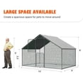 thumbnail image 4 of Gelloan Large Metal Chicken Coop with Waterproof and Anti-Ultraviolet Cover, Walk-in Poultry Cage Chicken Run Pen Dog Kennel Duck House,Silver, 4 of 7