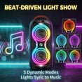 thumbnail image 6 of ABigDay Large Bluetooth Speaker 60W Peak, 85dB Big Party Speaker with Portable Handle, FM Radio, LED Light, TWS, Lightweight Wireless loud Speaker for Outdoor Patio, 6 of 14