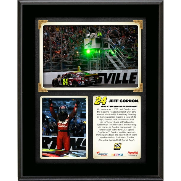 Fanatics Authentic Jeff Gordon 2015 Goody S Headache Relief Shot 500 At Martinsville Speedway Race Winner 10 5 X 13 Sublimated Plaque Collage Walmart Com Walmart Com