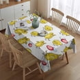 thumbnail image 2 of White Chicken Yellow Chick Pattern Rectangle Tablecloth 60"x84",Waterproof Polyester Rectangle Table Cloth, Wipeable Spillproof Polyester Tablecloth for Dining, Camping, Indoor and Outdoor, 2 of 5