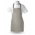 thumbnail image 4 of Art Apron, Linear Stripes Hand Drawn Circles Geometric Inky Uneven Arrangement Messy, Unisex Kitchen Bib with Adjustable Neck for Cooking Gardening, Adult Size, Eggshell and Seal Brown, by Ambesonne, 4 of 4