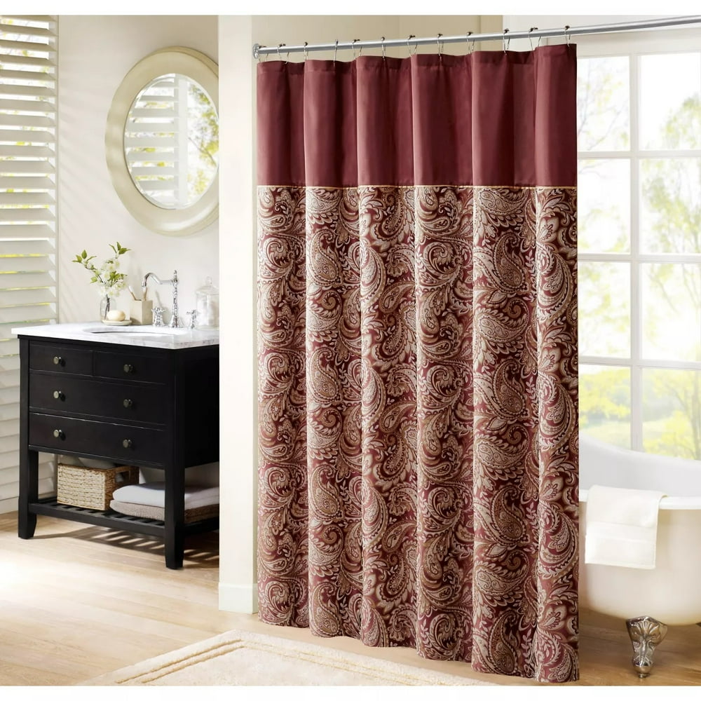 Madison Park Aubrey Woven Paisley Machine Washable Whitman Shower