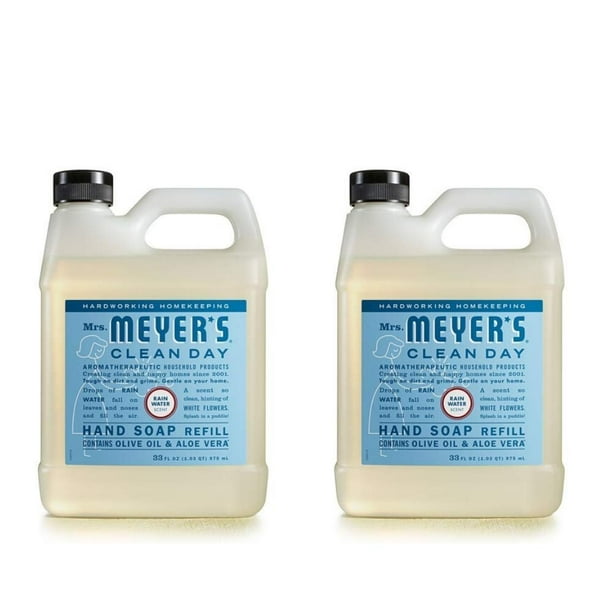 Mrs. Meyers Clean Day Liquid Hand Soap Refill, Rain Water Scent 33 OZ