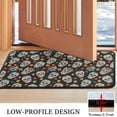 thumbnail image 3 of Black Colorful Skull Flower Pattern Door Rugs,Washable Non Slip Door Mats Indoor,Decorative Door Mats,Entry Mat Indoor for Entrance,Bedroom,Kitchen,Bathroom,30"x17", 3 of 6