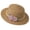 Khaki, variant on Women’s Pearl Mesh 3D Pink Floral Formal Flat Crown Straw Hat with Light Air Texture for Dinner Gatherings White