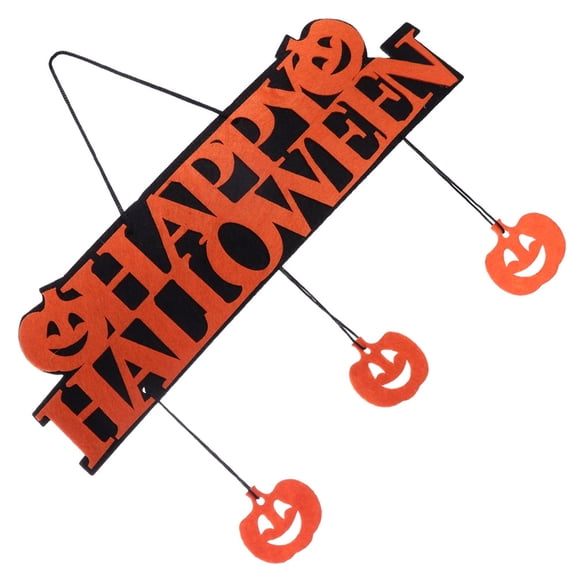 LABSERRON Door Hanging Tag with Pumpkin Shape Non-Woven Fabric 1Set