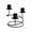 Black, variant on Bfogop Black Candle Holders 3 Arms Candlestick Holders for Pillar Candles Candelabra Decor Spiral Structure Metal Christmas Candlestick Holders Decor for Home Table Church Party