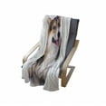thumbnail image 3 of Corgi Soft Flannel Fleece Throw Blanket, Photo of Pet Friend Pembroke Welsh Puppy Dog Lover, Cozy Plush for Indoor and Outdoor Use, 50" x 60", Pale Eggshell Dark Peach, by Ambesonne, 3 of 5