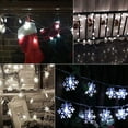 thumbnail image 3 of Viworld Snowflake Solar Decorations Lights, 20/50 Led Outdoor Waterproof Fairy Lights with 8 Lighting Modes for Wedding, Party, Tree, Room, Garden, Patio, Yard, Home(Pure White,5M20LED), 3 of 7