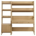 thumbnail image 3 of Modway Bixby 2-Piece Modern Style Wood Office Desk and Bookshelf - Oak, 3 of 5