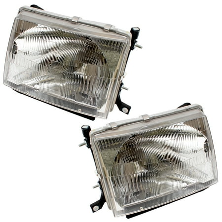 - BROCK Headlights Headlamps Driver and Passenger Replacements for Toyota Tacoma Pickup Truck 8115004090 8111004090