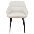 thumbnail image 3 of Bouclair Oatmeal Fabric and Metal Accent Chair, 3 of 6