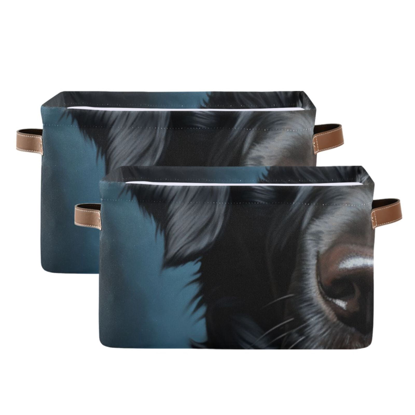 Dog Black Storage Bins Baskets With Handles Storage Box Clothes Organizer Organization Toys