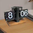 thumbnail image 4 of DOLITY Flip Desk Clock Auto Flip Clock Creative Table Clock for Office Home Bedroom All Black 12h, 4 of 6