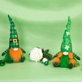 thumbnail image 2 of 1/2 Pack St.Patrick's Day Gnome Plush Elf Doll Decorations, Esho Mr and Mrs Green Buffalo Plaid Handmade Scandinavian Tomte, Saint Patrick's Day Irish Decorations Home Table Ornaments, 2 of 6