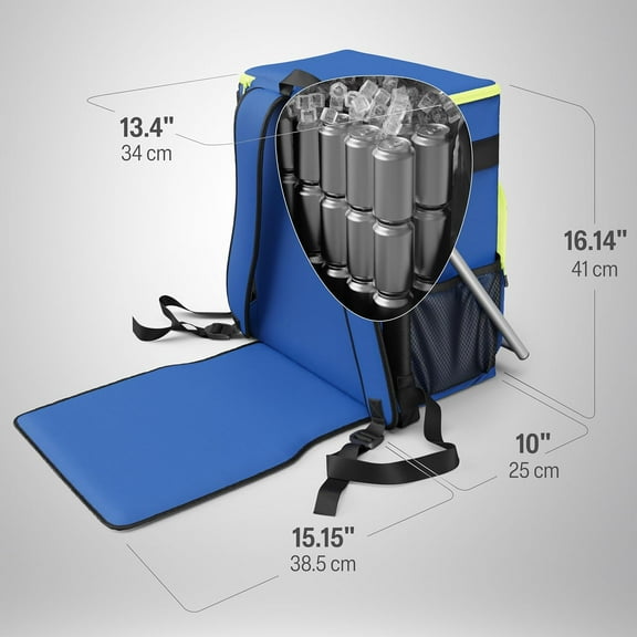 Everlasting Comfort Insulated Cooler Backpack – Leakproof & Spacious Backpack Cooler for Beach, Picnic, Camping – Keeps Food & Drinks Cold, Easy to Carry