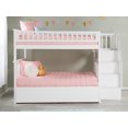 thumbnail image 3 of Columbia Staircase Bunk Bed Full over Full with Full Size Urban Trundle Bed in White, 3 of 6