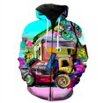 thumbnail image 3 of Sudadera con capucha y cremallera con estampado 3D abstracto de arte grafiti para hombres, primavera, hip hop, adolescentes, camisetas de manga larga, ropa de calle, sudaderas Harajuku, 3 of 5