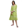 thumbnail image 4 of Moomaya Cotton A-Line Flared Sleepwear For Ladies WoMen's Nightdress, 4 of 6