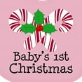 thumbnail image 4 of Inktastic Baby's 1st Christmas Candy Canes Boys or Girls Baby Bib, 4 of 4