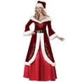 thumbnail image 1 of Women's Mrs. Santa Claus Costume, Plus Size Santa Helper Dresses With Hats, 1 of 4