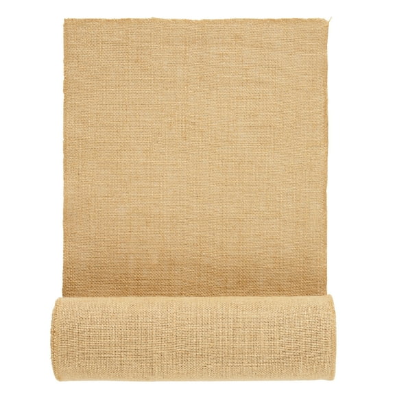 KFFKFF Natural Jute Burlap Roll, 14” x 30 ft & 50 x 50 High Density, Wide for DIY, Decorations, Weddings, Gardening, and Winter Plant Protection