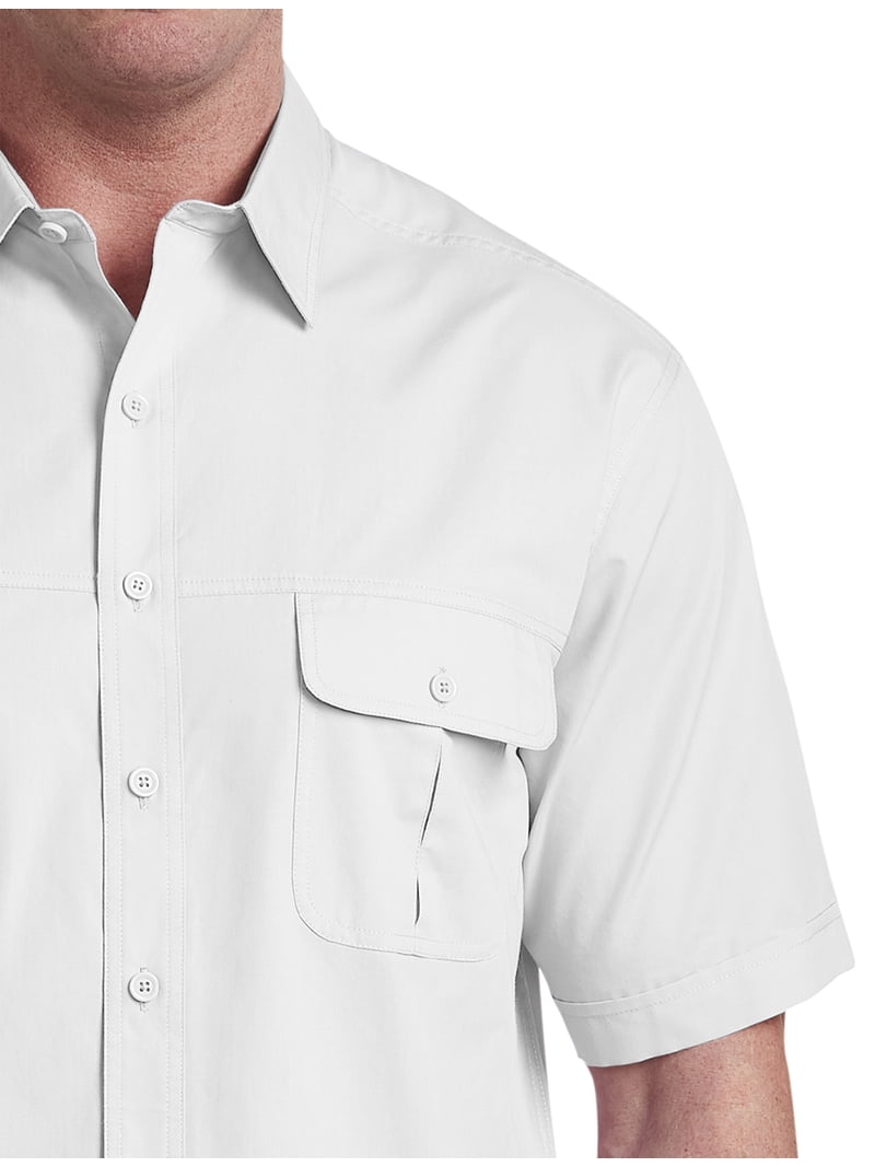 harbor bay dress shirts Harbor Bay Big + Tall Easy-Care Plaid Short-Sleeve Sport Shirt in Pink Multi, Size 4XLT