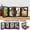 Brown, variant on Hinged Picture Frames 4x6 inch Foldable Photo Frame with High Definition Glass 4 Opening Photo Frame Black/Coffee Color Picture Frames for Desktop Birthday Gifts