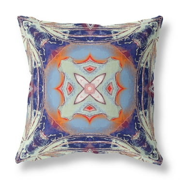Amrita Sen Designs Amrita Sen Pastel Floral Squares Faux Suede Throw Pillow Zip 18" x 18"