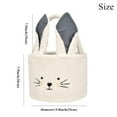 thumbnail image 2 of Easter Bunny Basket Plush White Tote Bag, Easter Egg Hand-held Basket Bucket Candy Gift Bag Bunny Storage Bag, Cute Bunny Design Personalized Easter Bucket for Kids Carrying Gift and Eggs, 2 of 14
